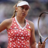 Jil Teichmann, ici à Roland-Garros en mai dernier, n'a pas conclu sa belle semaine en Roumanie par une victoire (archives). KEYSTONE/AP/LINDSEY WASSON